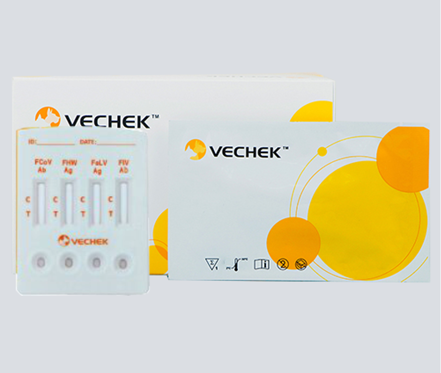 Kombinētais ātrais tests kaķiem (FCoV + FHW + FeLV + FIV)
